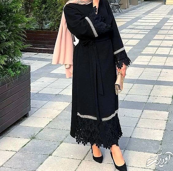 شیک پوشی با مانتو مانتوی حاشیه دار